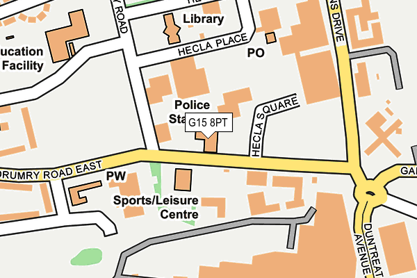 G15 8PT map - OS OpenMap – Local (Ordnance Survey)