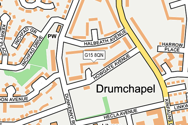G15 8QN map - OS OpenMap – Local (Ordnance Survey)