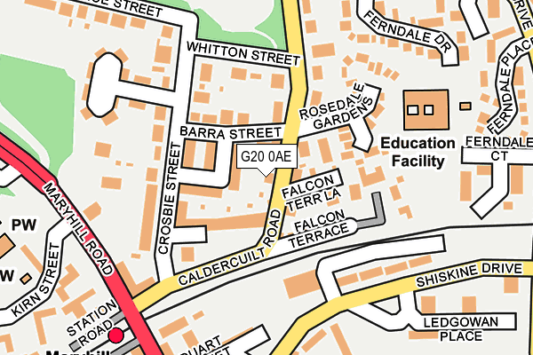 G20 0AE map - OS OpenMap – Local (Ordnance Survey) G20 0AE map - OS OpenMap – Local (Ordnance Survey)