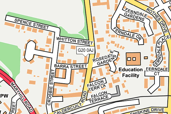 G20 0AJ map - OS OpenMap – Local (Ordnance Survey) G20 0AJ map - OS OpenMap – Local (Ordnance Survey)