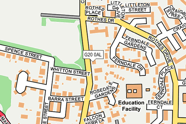 G20 0AL map - OS OpenMap – Local (Ordnance Survey) G20 0AL map - OS OpenMap – Local (Ordnance Survey)