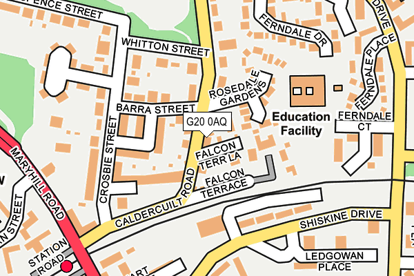 G20 0AQ map - OS OpenMap – Local (Ordnance Survey) G20 0AQ map - OS OpenMap – Local (Ordnance Survey)