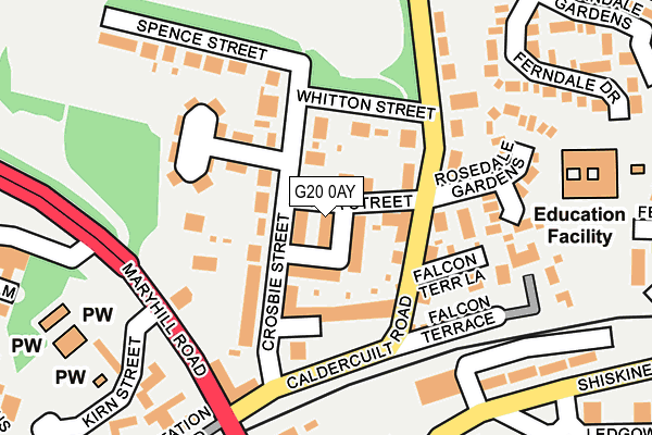 G20 0AY map - OS OpenMap – Local (Ordnance Survey) G20 0AY map - OS OpenMap – Local (Ordnance Survey)