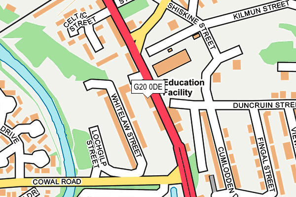 G20 0DE map - OS OpenMap – Local (Ordnance Survey)