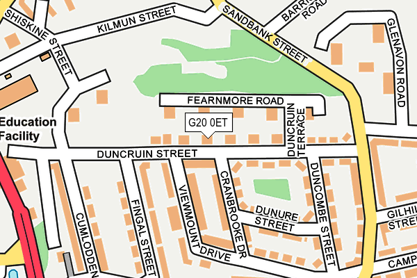 G20 0ET map - OS OpenMap – Local (Ordnance Survey)