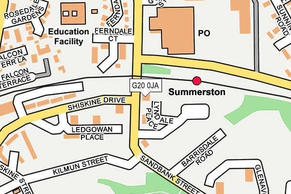 G20 0JA map - OS OpenMap – Local (Ordnance Survey) G20 0JA map - OS OpenMap – Local (Ordnance Survey)