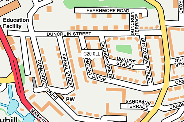 G20 0LL map - OS OpenMap – Local (Ordnance Survey) G20 0LL map - OS OpenMap – Local (Ordnance Survey)