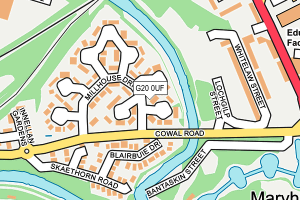 G20 0UF map - OS OpenMap – Local (Ordnance Survey)