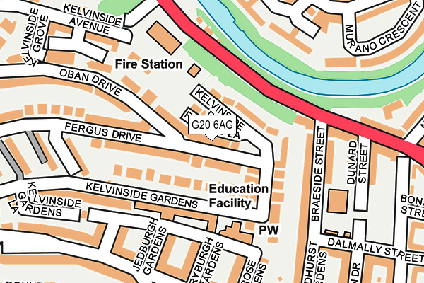 G20 6AG map - OS OpenMap – Local (Ordnance Survey)