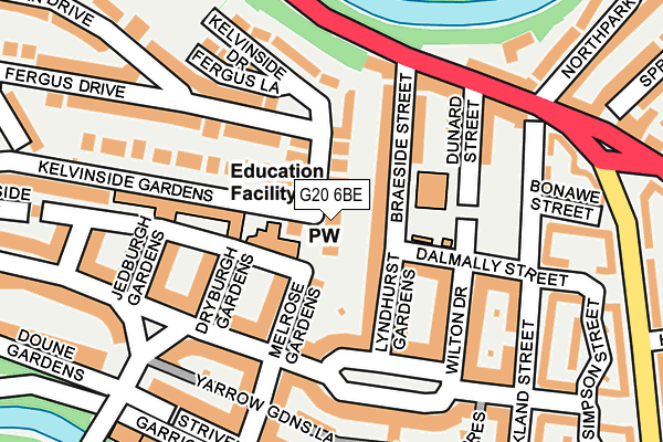 G20 6BE map - OS OpenMap – Local (Ordnance Survey)