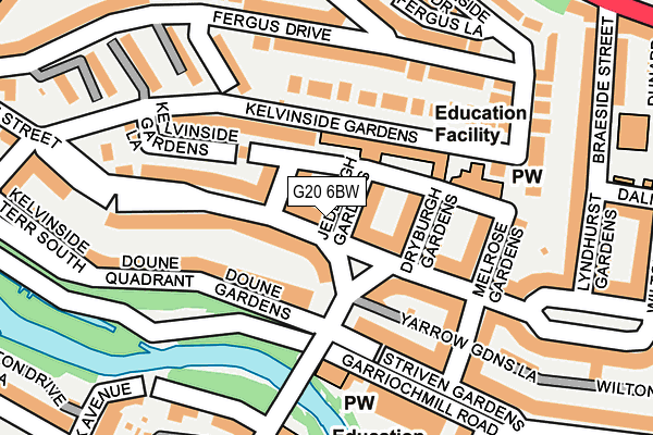 G20 6BW map - OS OpenMap – Local (Ordnance Survey)