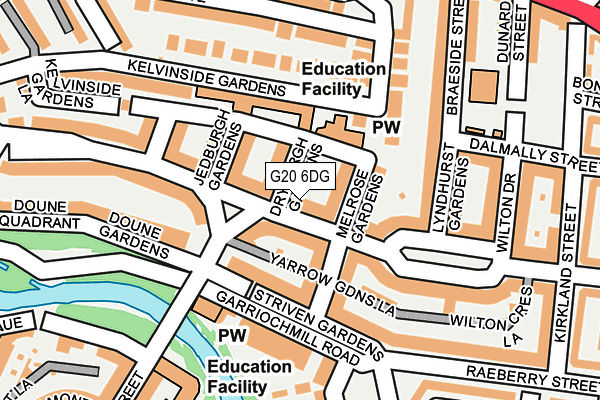G20 6DG map - OS OpenMap – Local (Ordnance Survey)