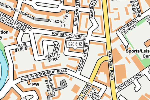 G20 6HZ map - OS OpenMap – Local (Ordnance Survey)