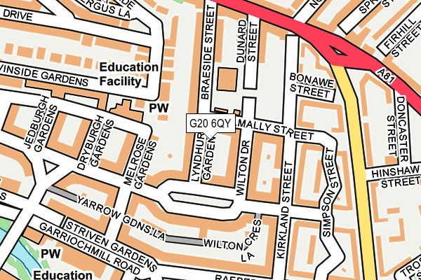 G20 6QY map - OS OpenMap – Local (Ordnance Survey)