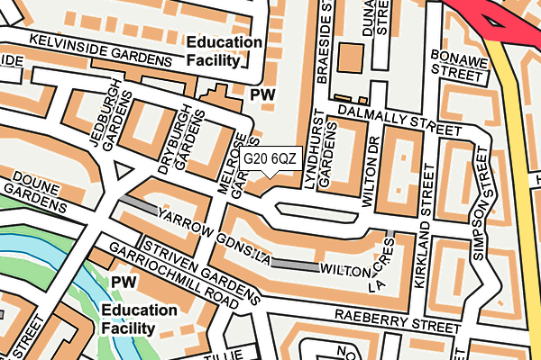 G20 6QZ map - OS OpenMap – Local (Ordnance Survey)