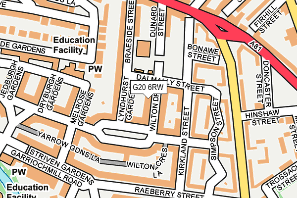 G20 6RW map - OS OpenMap – Local (Ordnance Survey) G20 6RW map - OS OpenMap – Local (Ordnance Survey)