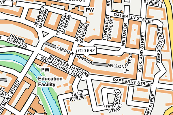 G20 6RZ map - OS OpenMap – Local (Ordnance Survey) G20 6RZ map - OS OpenMap – Local (Ordnance Survey)