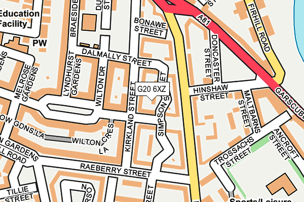 G20 6XZ map - OS OpenMap – Local (Ordnance Survey) G20 6XZ map - OS OpenMap – Local (Ordnance Survey)