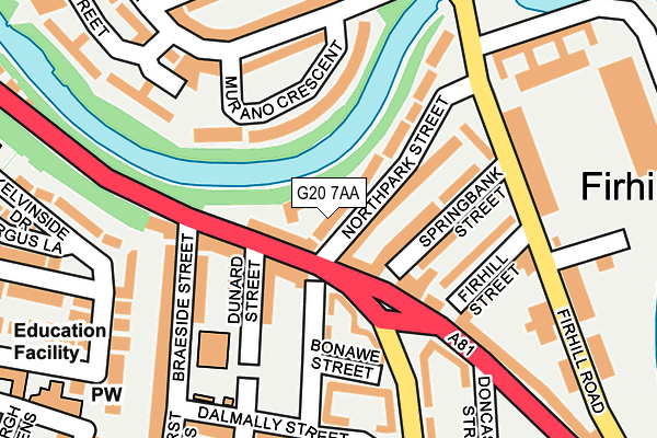 G20 7AA map - OS OpenMap – Local (Ordnance Survey) G20 7AA map - OS OpenMap – Local (Ordnance Survey)