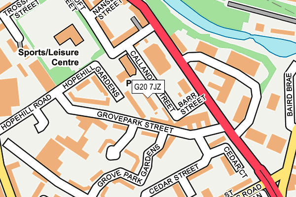 G20 7JZ map - OS OpenMap – Local (Ordnance Survey)