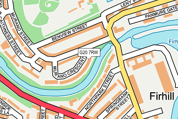 G20 7RW map - OS OpenMap – Local (Ordnance Survey)