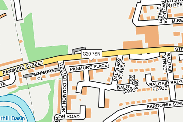 G20 7SN map - OS OpenMap – Local (Ordnance Survey) G20 7SN map - OS OpenMap – Local (Ordnance Survey)