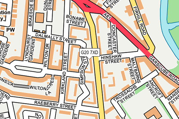 G20 7XD map - OS OpenMap – Local (Ordnance Survey) G20 7XD map - OS OpenMap – Local (Ordnance Survey)