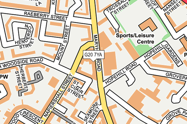 G20 7YA map - OS OpenMap – Local (Ordnance Survey) G20 7YA map - OS OpenMap – Local (Ordnance Survey)
