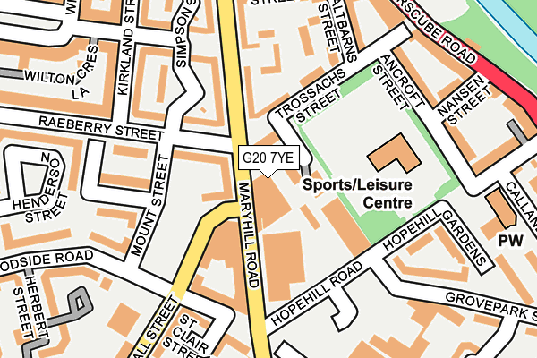 G20 7YE map - OS OpenMap – Local (Ordnance Survey) G20 7YE map - OS OpenMap – Local (Ordnance Survey)