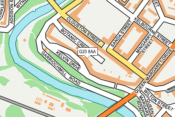 G20 8AA map - OS OpenMap – Local (Ordnance Survey) G20 8AA map - OS OpenMap – Local (Ordnance Survey)