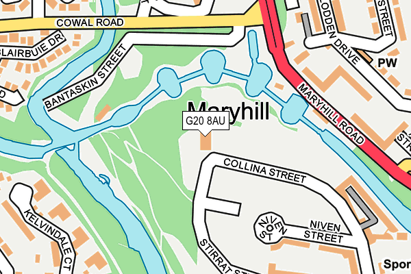 G20 8AU map - OS OpenMap – Local (Ordnance Survey) G20 8AU map - OS OpenMap – Local (Ordnance Survey)
