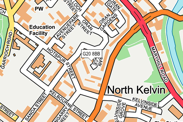G20 8BB map - OS OpenMap – Local (Ordnance Survey) G20 8BB map - OS OpenMap – Local (Ordnance Survey)