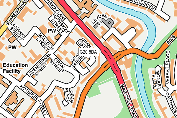 G20 8DA map - OS OpenMap – Local (Ordnance Survey) G20 8DA map - OS OpenMap – Local (Ordnance Survey)