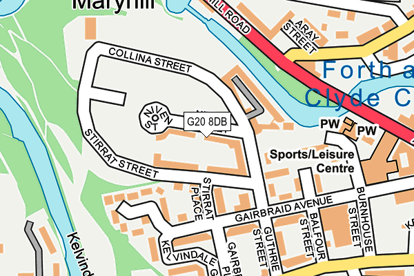 G20 8DB map - OS OpenMap – Local (Ordnance Survey)