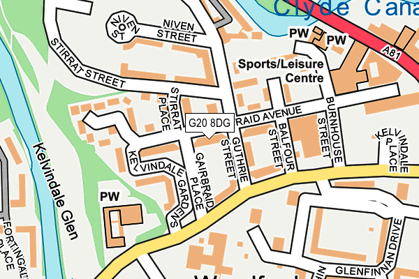 G20 8DG map - OS OpenMap – Local (Ordnance Survey) G20 8DG map - OS OpenMap – Local (Ordnance Survey)