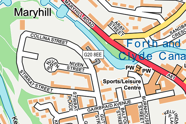 G20 8EE map - OS OpenMap – Local (Ordnance Survey) G20 8EE map - OS OpenMap – Local (Ordnance Survey)