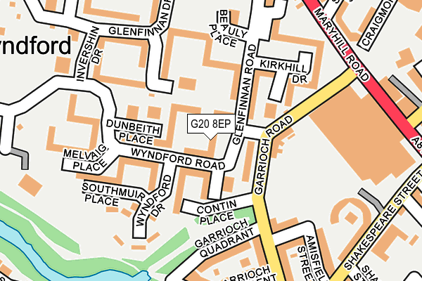 G20 8EP map - OS OpenMap – Local (Ordnance Survey) G20 8EP map - OS OpenMap – Local (Ordnance Survey)