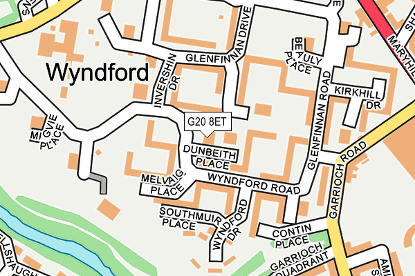 G20 8ET map - OS OpenMap – Local (Ordnance Survey)