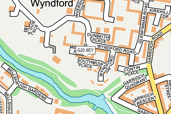 G20 8EY map - OS OpenMap – Local (Ordnance Survey)