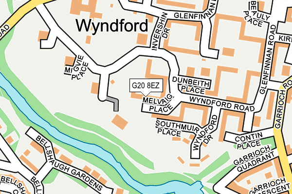 G20 8EZ map - OS OpenMap – Local (Ordnance Survey)