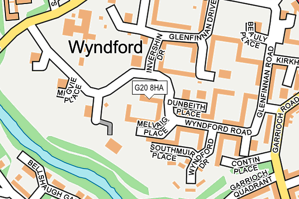 G20 8HA map - OS OpenMap – Local (Ordnance Survey)