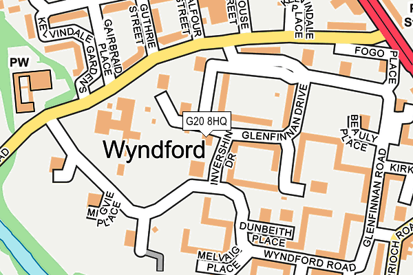 G20 8HQ map - OS OpenMap – Local (Ordnance Survey)
