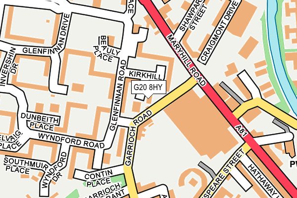 G20 8HY map - OS OpenMap – Local (Ordnance Survey) G20 8HY map - OS OpenMap – Local (Ordnance Survey)