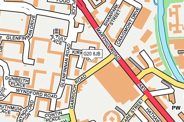 G20 8JB map - OS OpenMap – Local (Ordnance Survey) G20 8JB map - OS OpenMap – Local (Ordnance Survey)