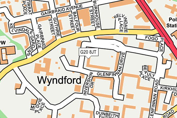 G20 8JT map - OS OpenMap – Local (Ordnance Survey) G20 8JT map - OS OpenMap – Local (Ordnance Survey)