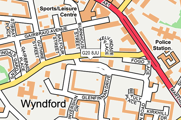 G20 8JU map - OS OpenMap – Local (Ordnance Survey) G20 8JU map - OS OpenMap – Local (Ordnance Survey)
