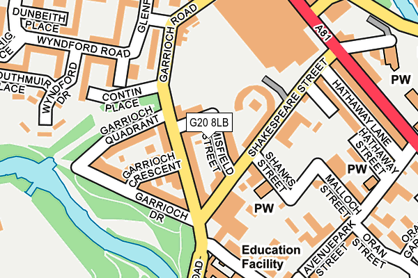 G20 8LB map - OS OpenMap – Local (Ordnance Survey)