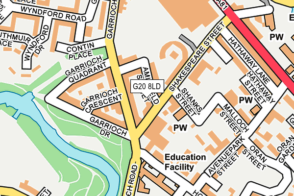 G20 8LD map - OS OpenMap – Local (Ordnance Survey) G20 8LD map - OS OpenMap – Local (Ordnance Survey)