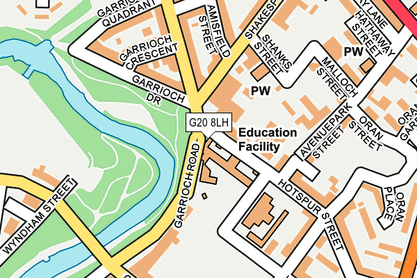 G20 8LH map - OS OpenMap – Local (Ordnance Survey) G20 8LH map - OS OpenMap – Local (Ordnance Survey)
