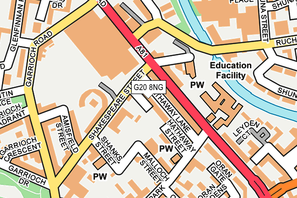 G20 8NG map - OS OpenMap – Local (Ordnance Survey) G20 8NG map - OS OpenMap – Local (Ordnance Survey)